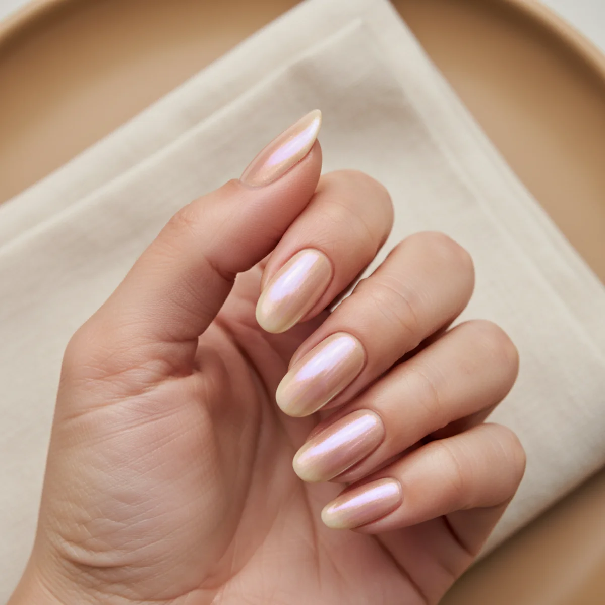 3D Pearl Encasement — chrome nail design ideas