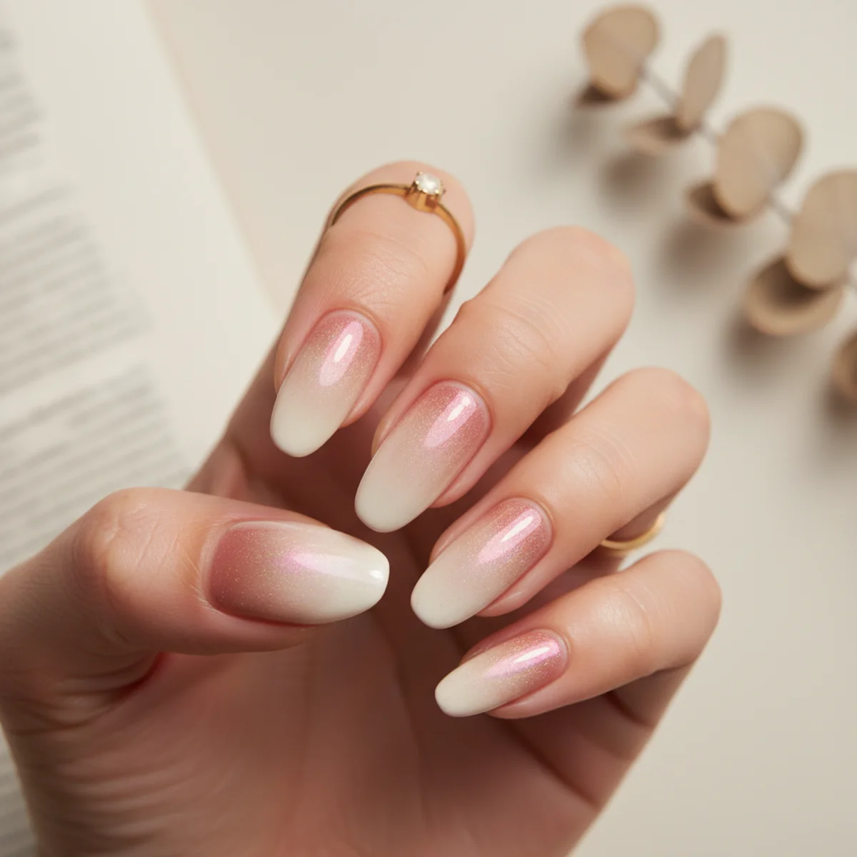 Aurora Pearl Shift — chrome nail design ideas