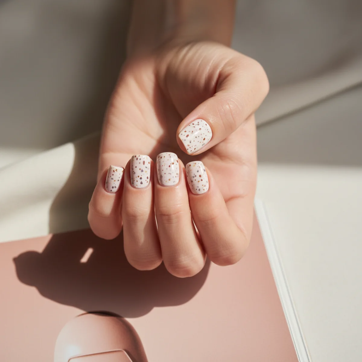 Negative-Space Cobweb — chrome nail design ideas