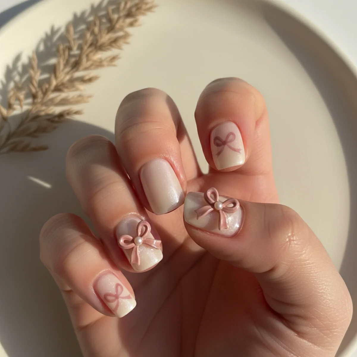 Asymmetric Chrome Half — chrome nail design ideas