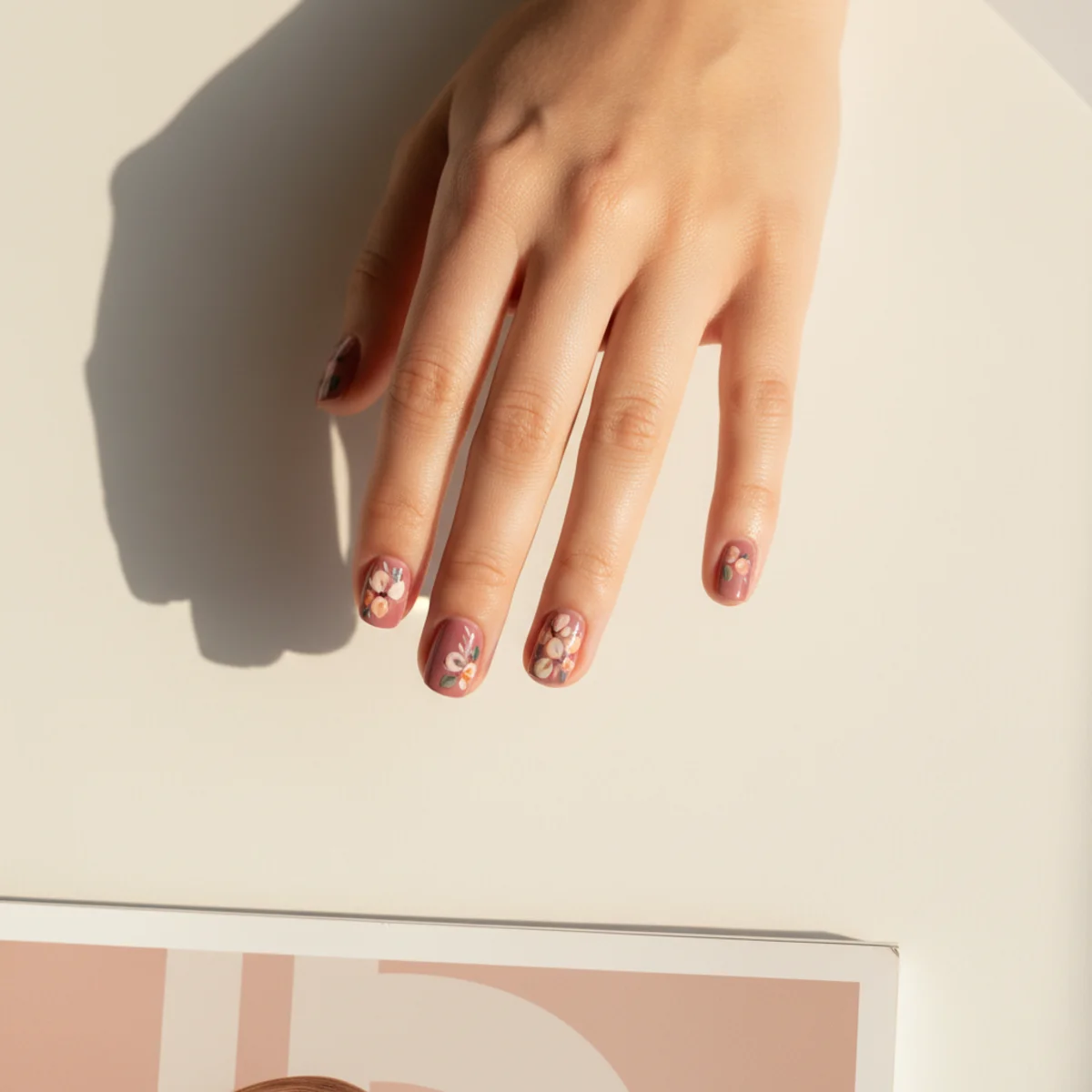 Lace Overlay Print — cool nail design ideas