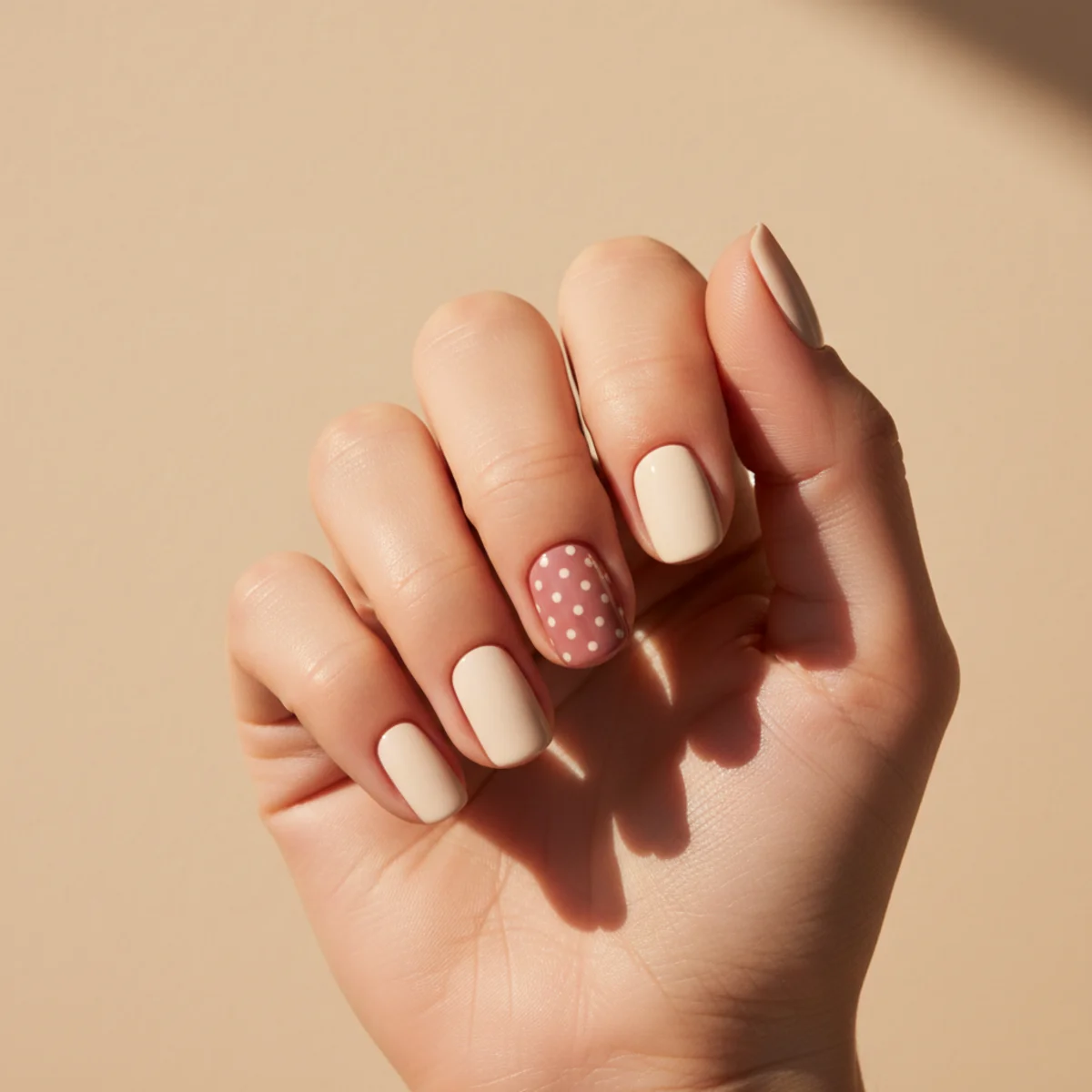 Negative-Space Cobweb Accent — cool nail design ideas