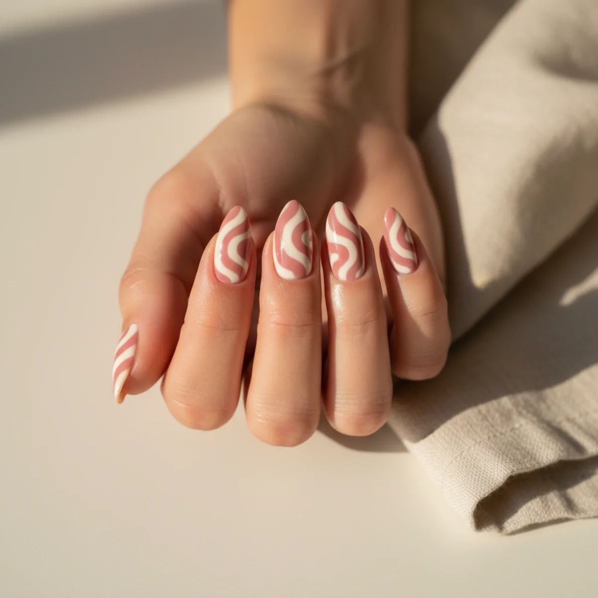 Floating Flake Encasement — cool nail design ideas