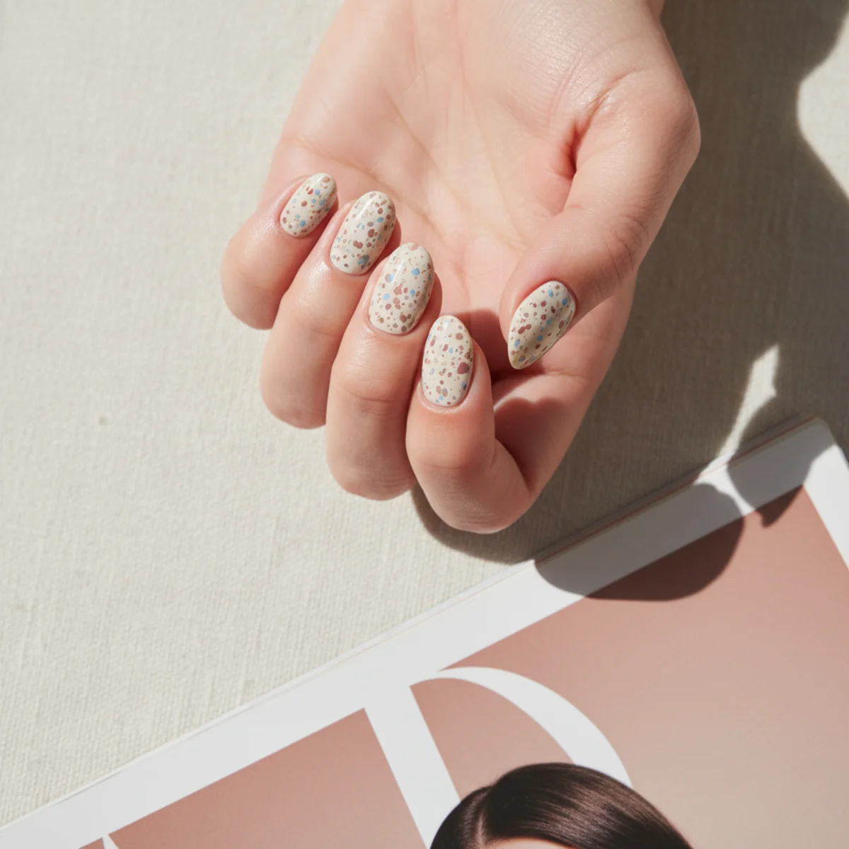 Three-Tone Vertical Stripe — cool nail design ideas