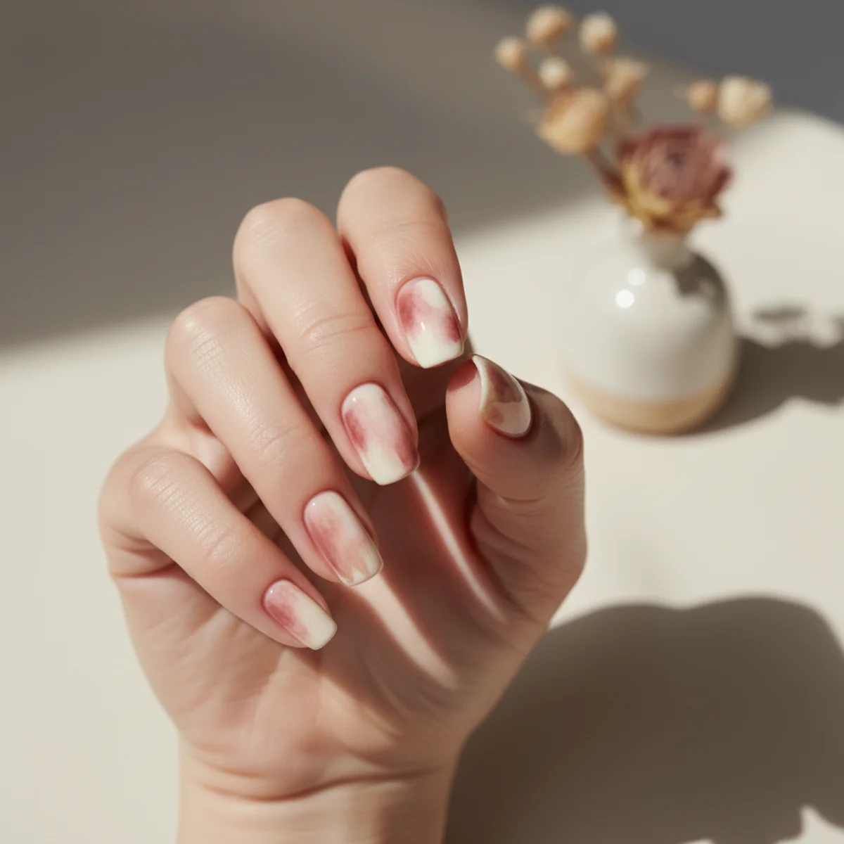 Sheer Tortoise Shell — cool nail design ideas