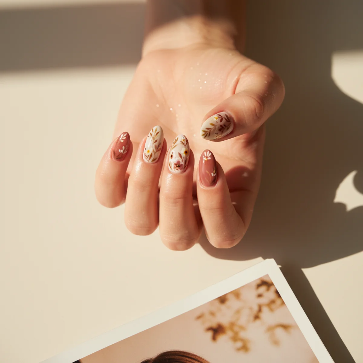 Strawberry Milk With Confetti — cute nail design ideas