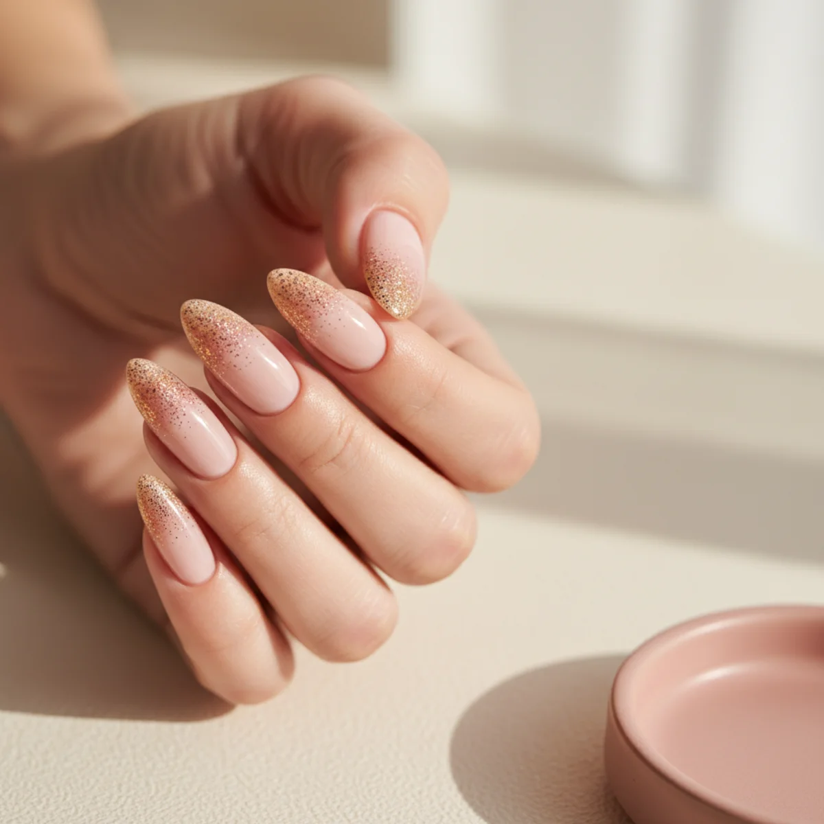 Milky Latte With Speckle — cute nail design ideas