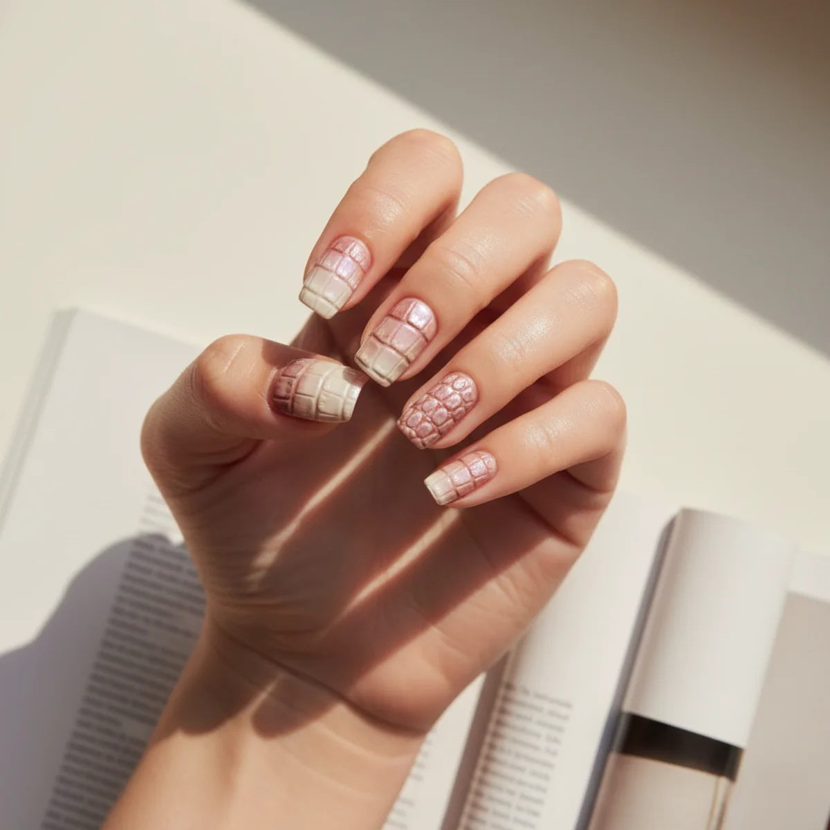 Butterfly Wing Single Accent — cute nail design ideas