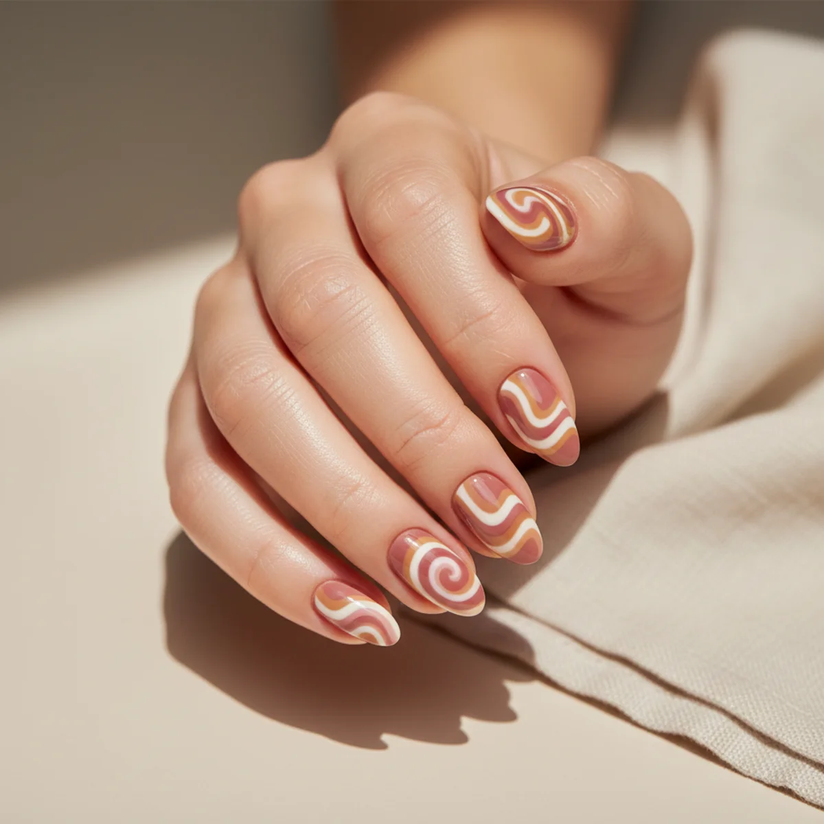 Cotton Candy Marble — cute nail design ideas
