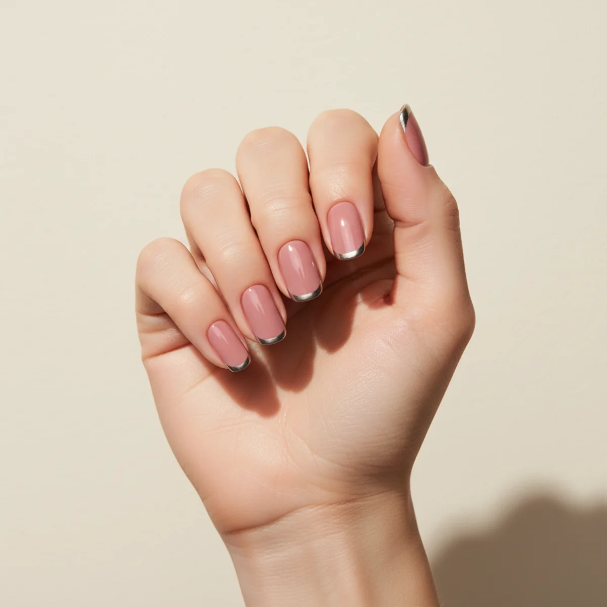 Pink Croissant Glaze — cute nail design ideas