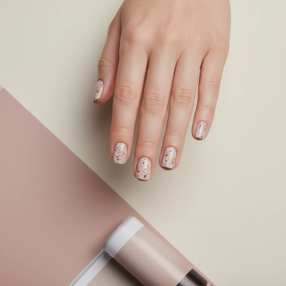 Sheer Pink With Lace Outline — cute nail design ideas