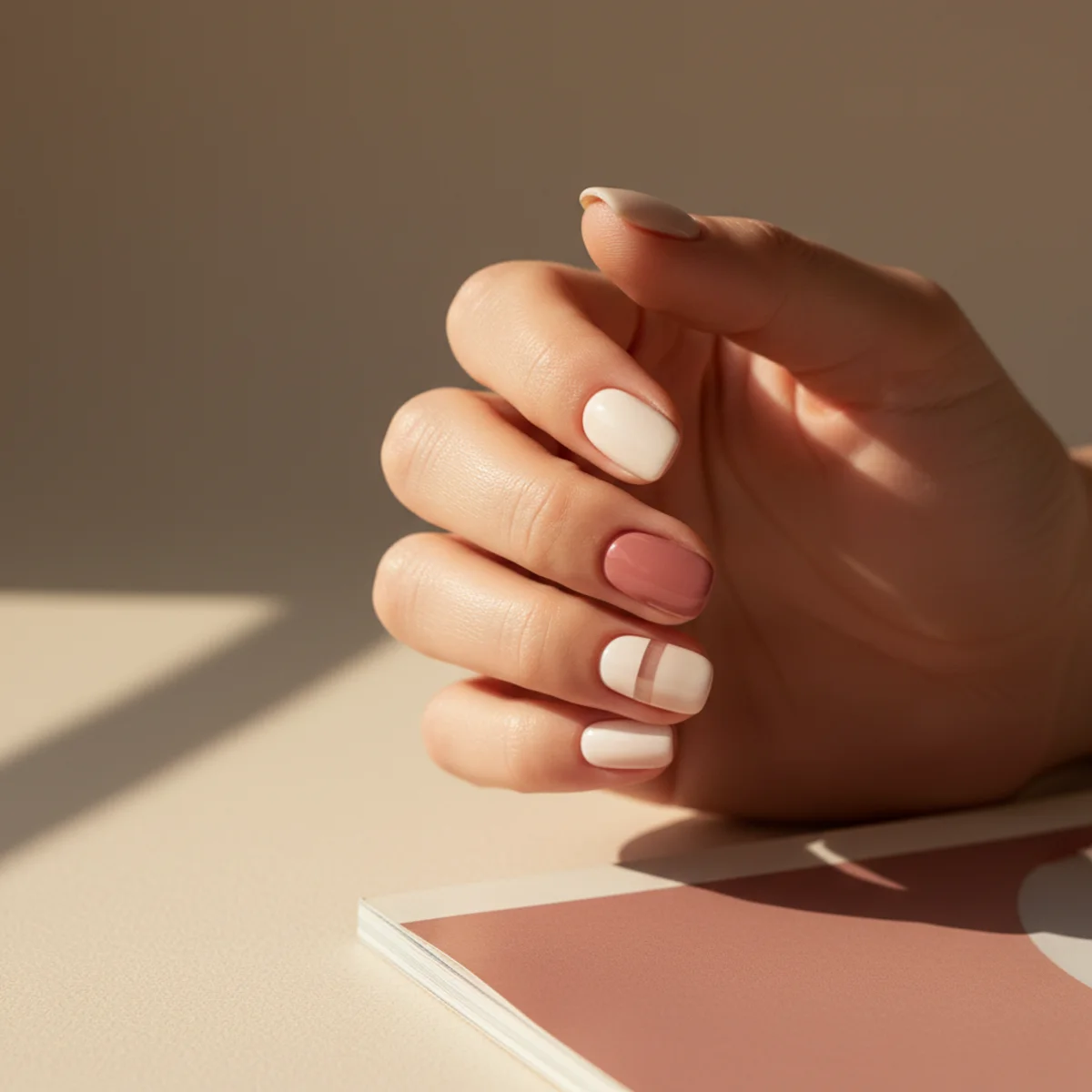 Strawberry Shortcake Layer — cute nail design ideas