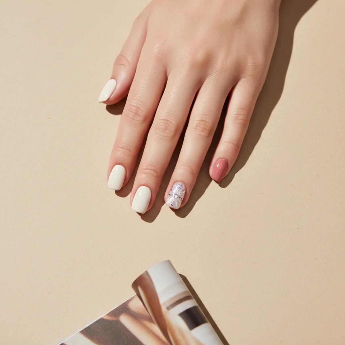 Powdered Sugar Tip — cute nail design ideas