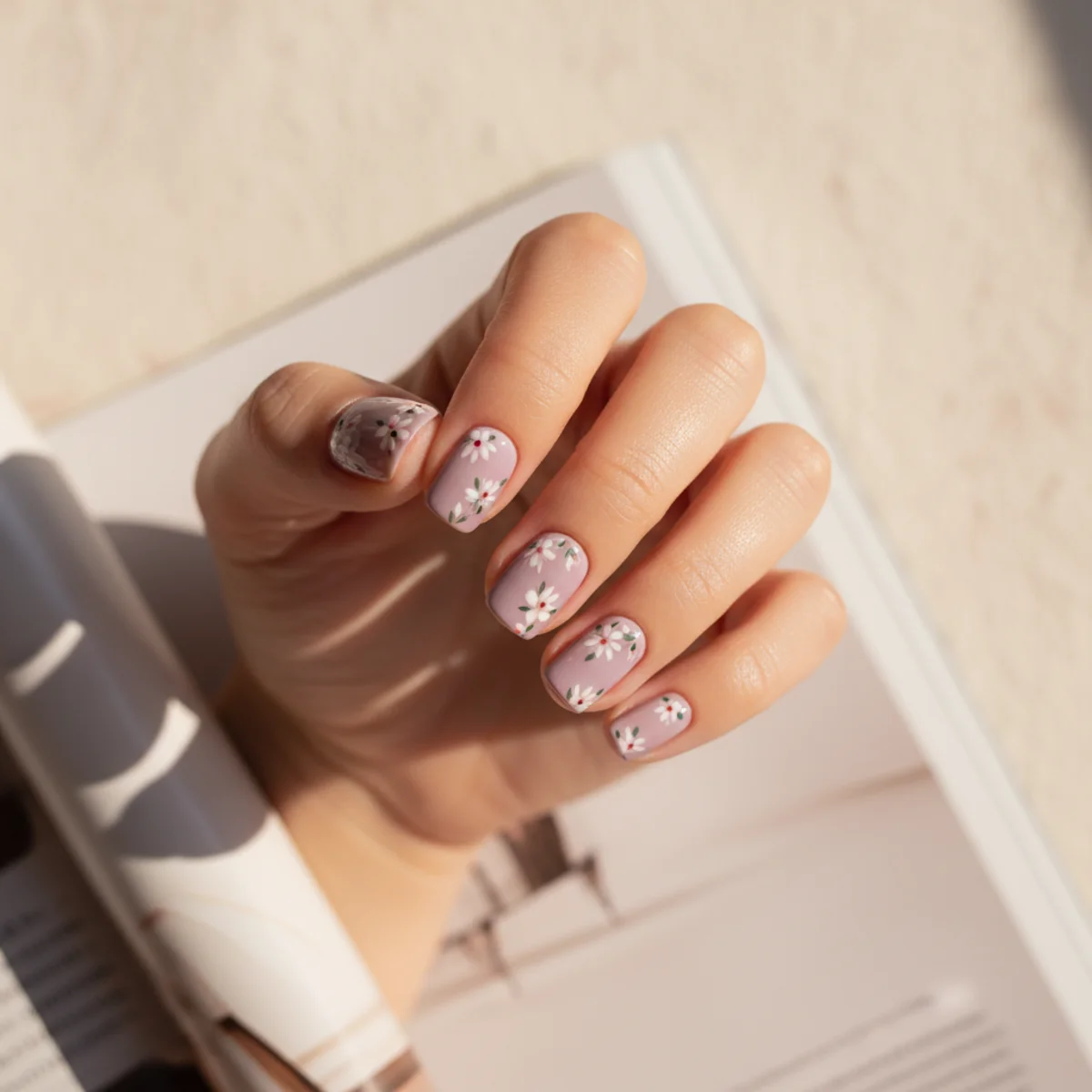 Sheer Pink With Foil Splatter Easter — easter nail design ideas
