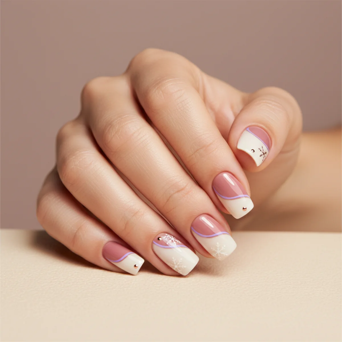 Sheer Pink With Star Easter — easter nail design ideas