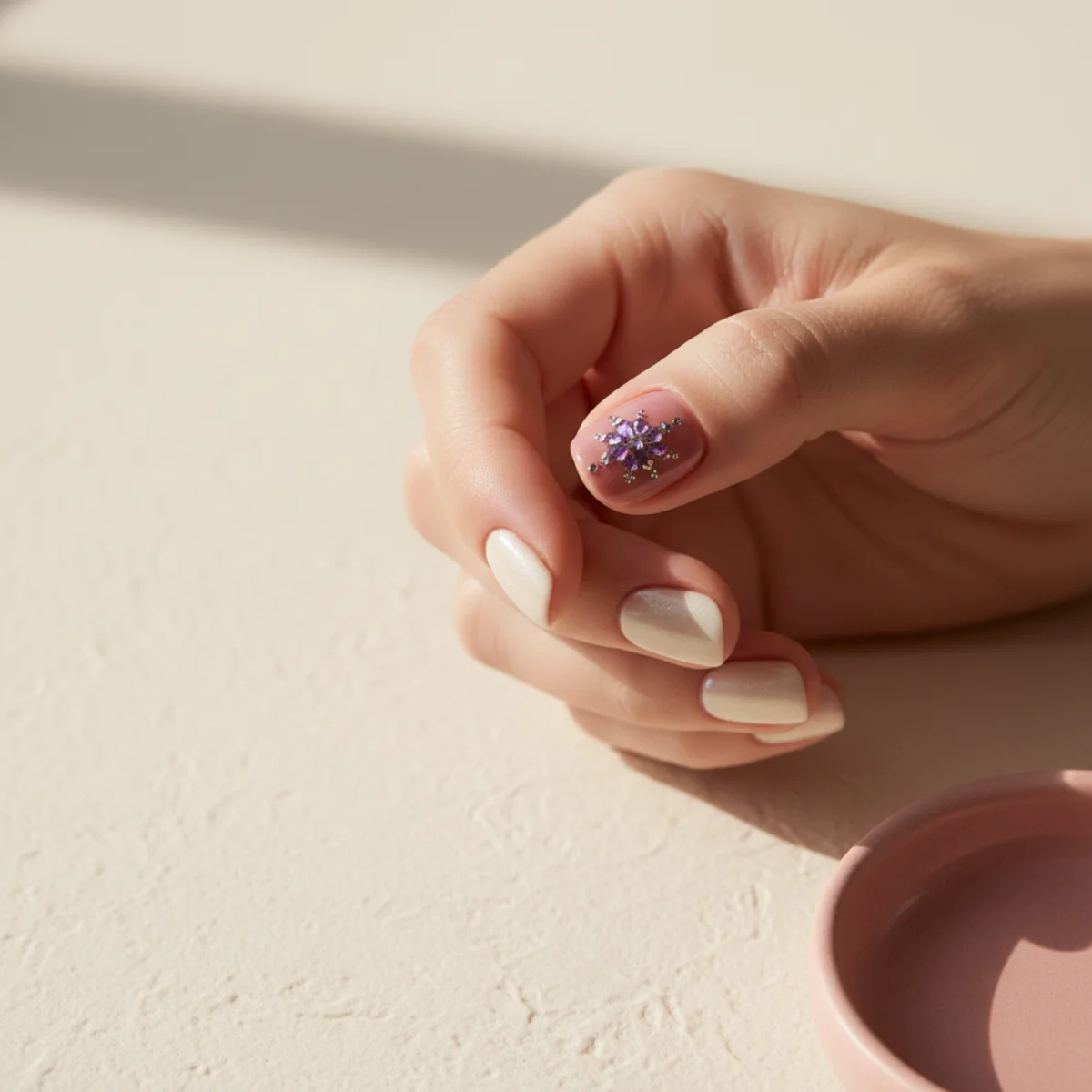 Glazed Pink Donut Easter — easter nail design ideas