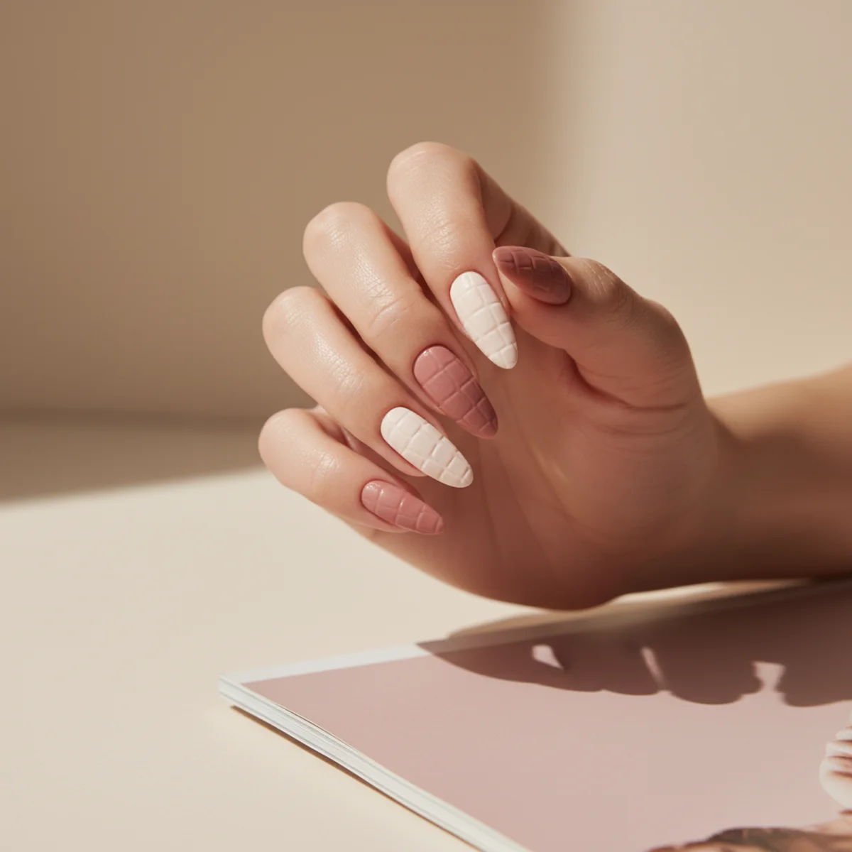 Burgundy Aura Halo — fall nail design ideas