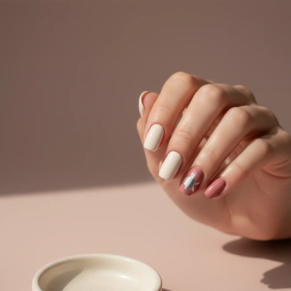 Pearl Outline Burgundy — fall nail design ideas