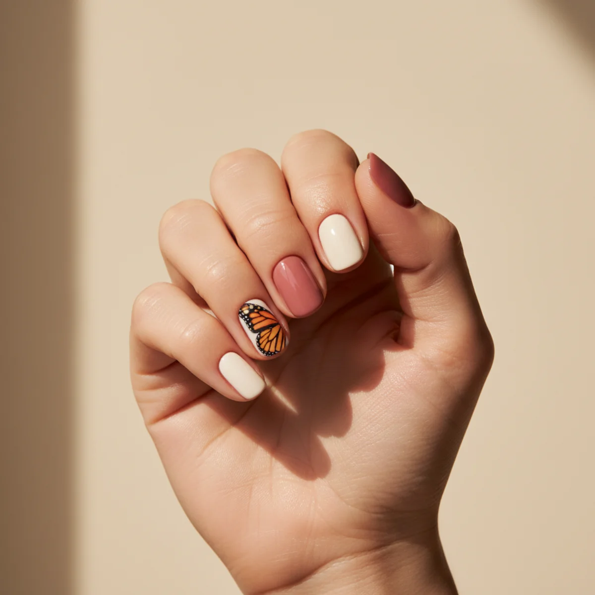 Crystal Choker Burgundy — fall nail design ideas