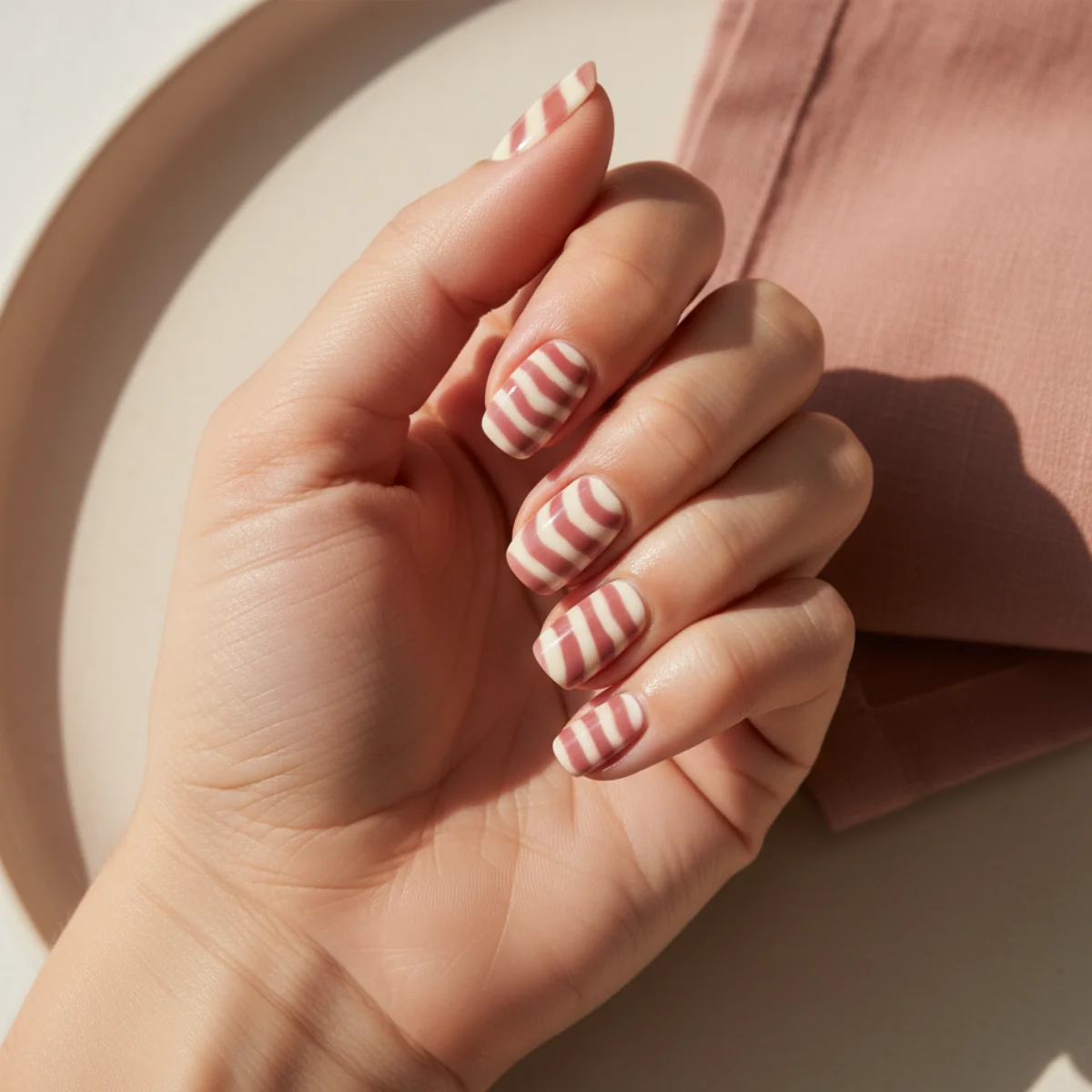 Sheer Champagne Fall — fall nail design ideas