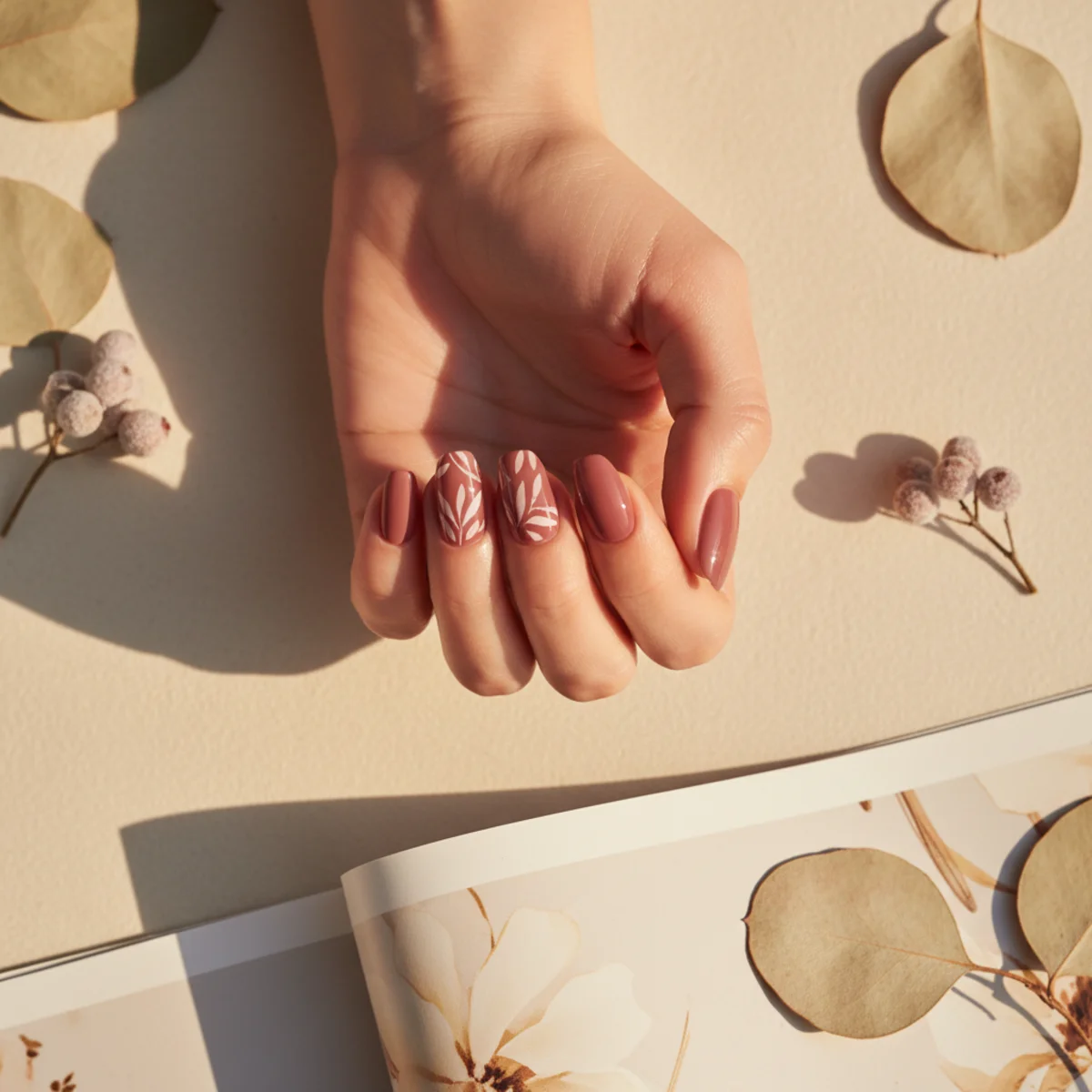 Aura French Wine — fall nail design ideas