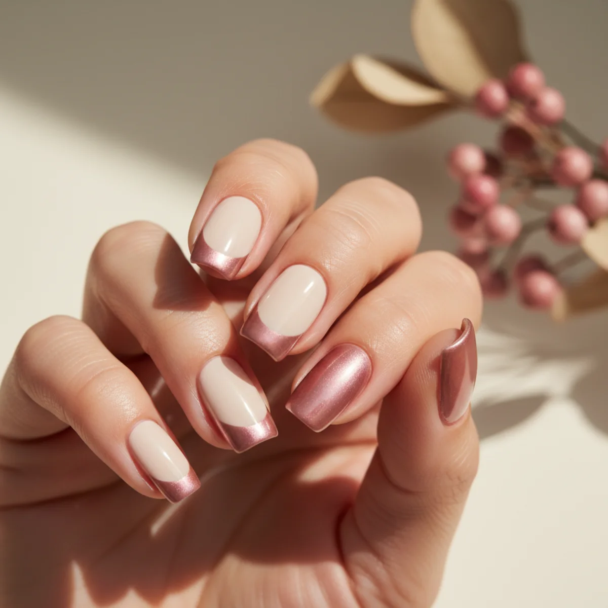 Pearl Cluster Wine — fall nail design ideas