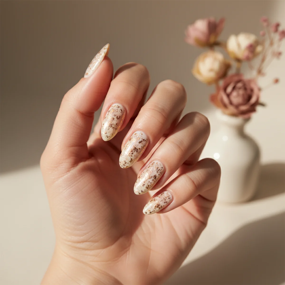 Half-French Burgundy — fall nail design ideas