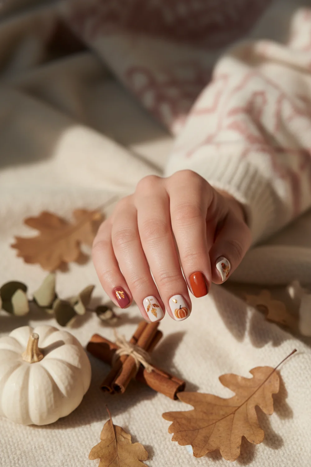 50 Fall Nail Design Ideas From Latte Chrome To Oxblood Velvet — Pinterest pin