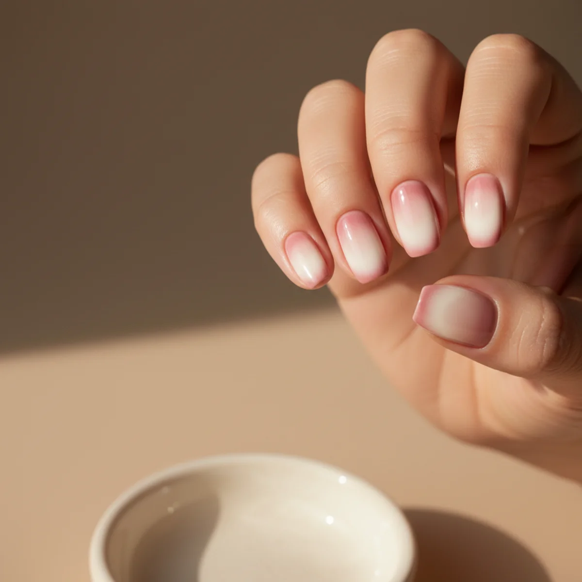Sky Blue French Tip — french tip nail design ideas
