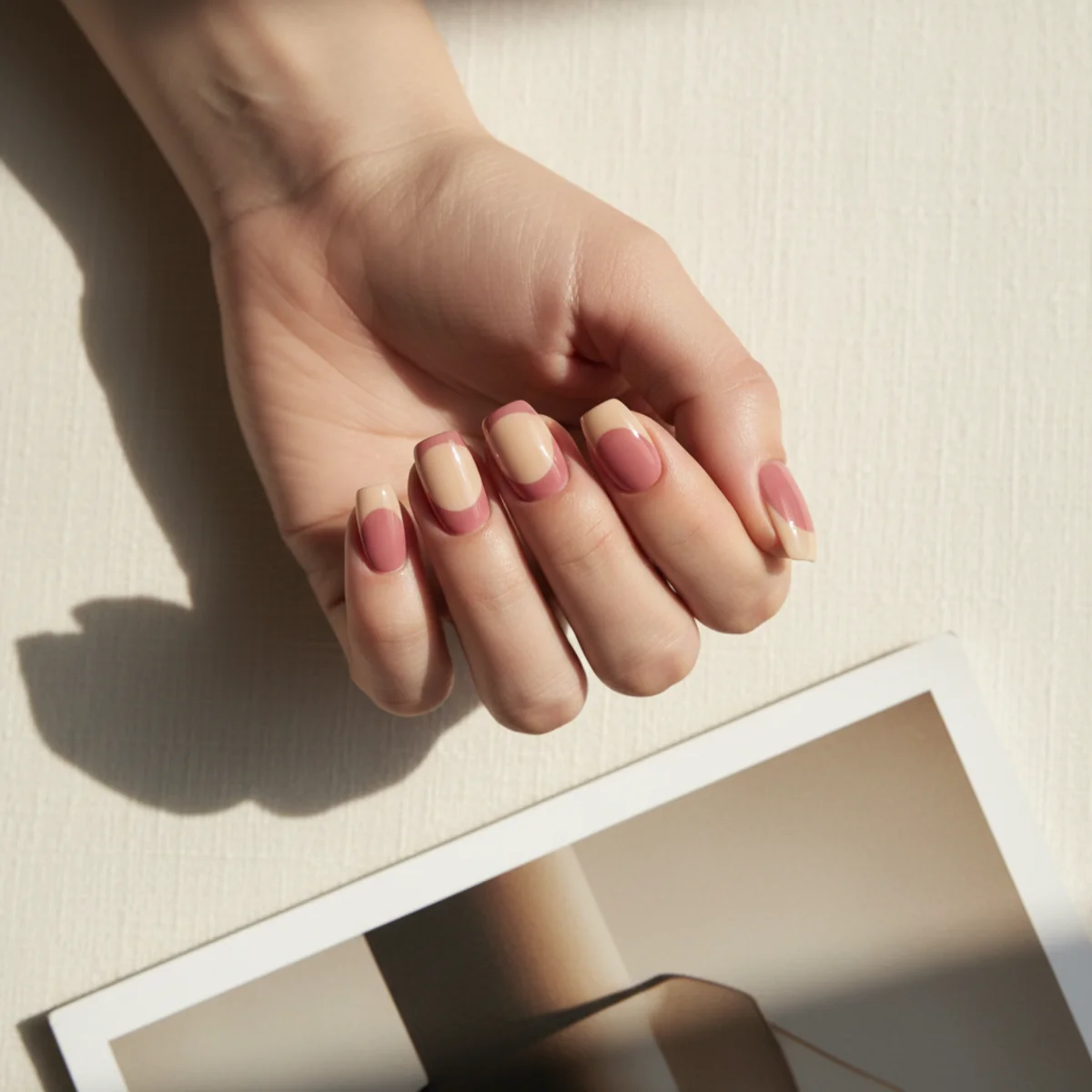 Latte French Tip — french tip nail design ideas