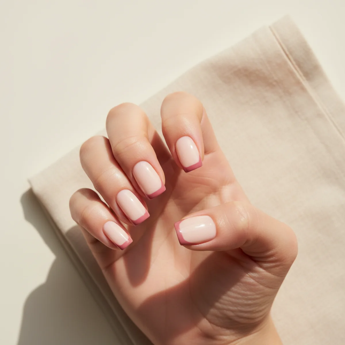 Coloured Burgundy French Tip — french tip nail design ideas