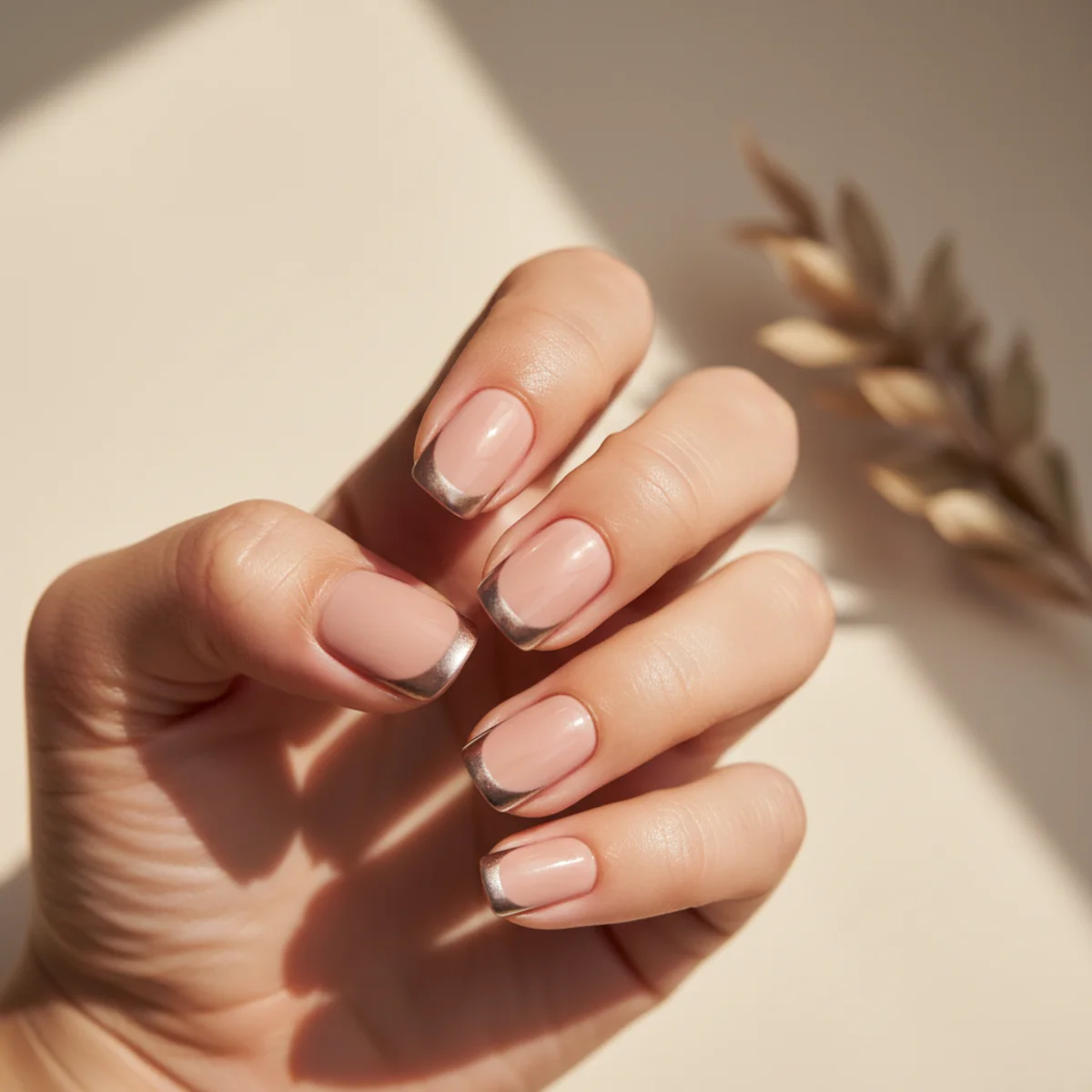 Crystal-Set French Tip — french tip nail design ideas