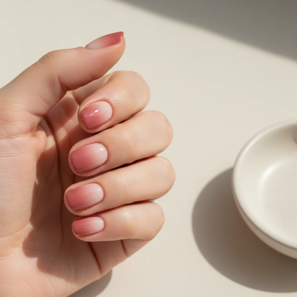Glazed Cherry With Stem Detail — gel nail design ideas
