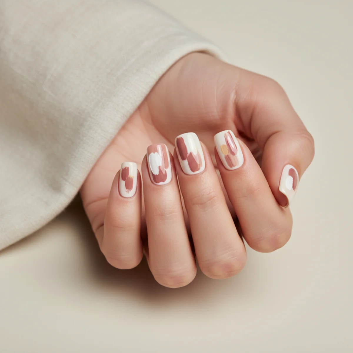 Floating Flake Encasement — gel nail design ideas