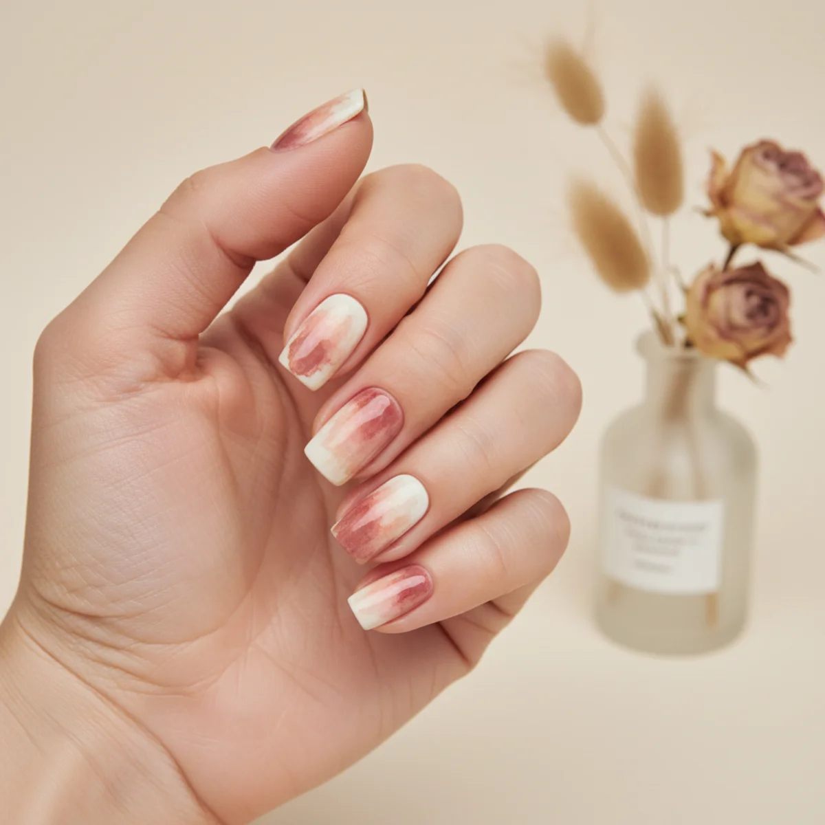Pearl Outline Frame — gel nail design ideas