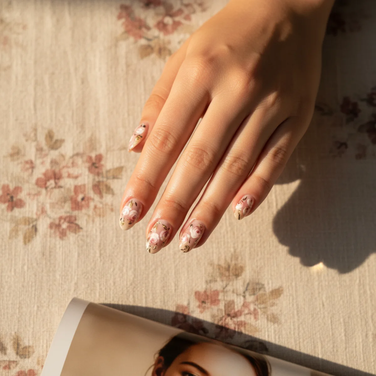 Diamond Choker Mid-Nail — gel x nail design ideas