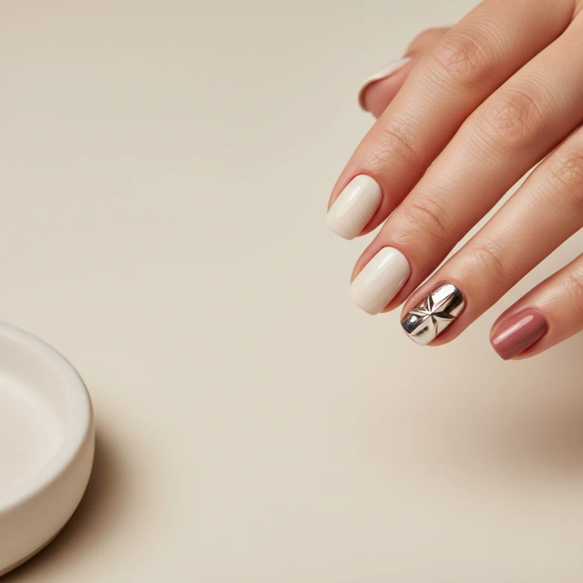 Color Block Triangle — gel x nail design ideas
