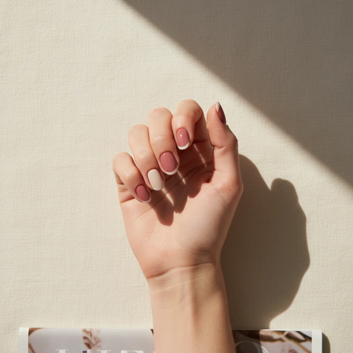 Negative-Space Diamond Set — gel x nail design ideas