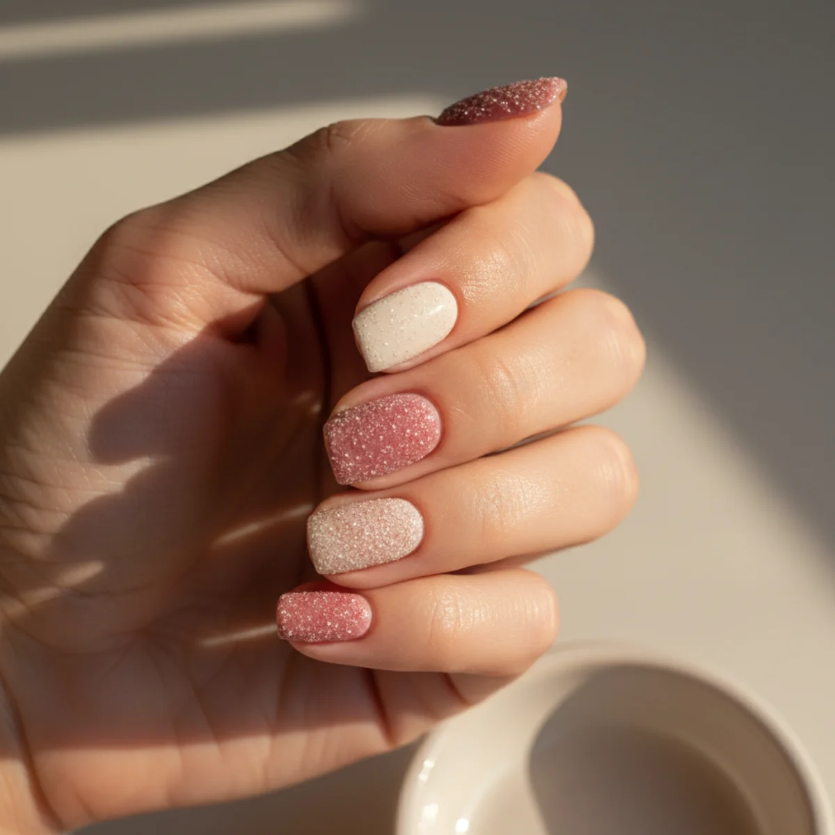 Negative Space Half French — gel x nail design ideas
