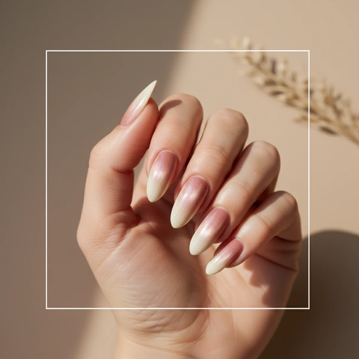 Half-Moon Negative Space — long nail design ideas