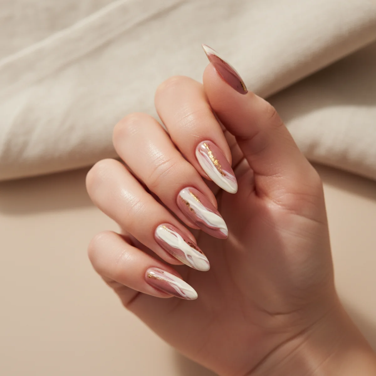 Encapsulated Floral Press — long nail design ideas
