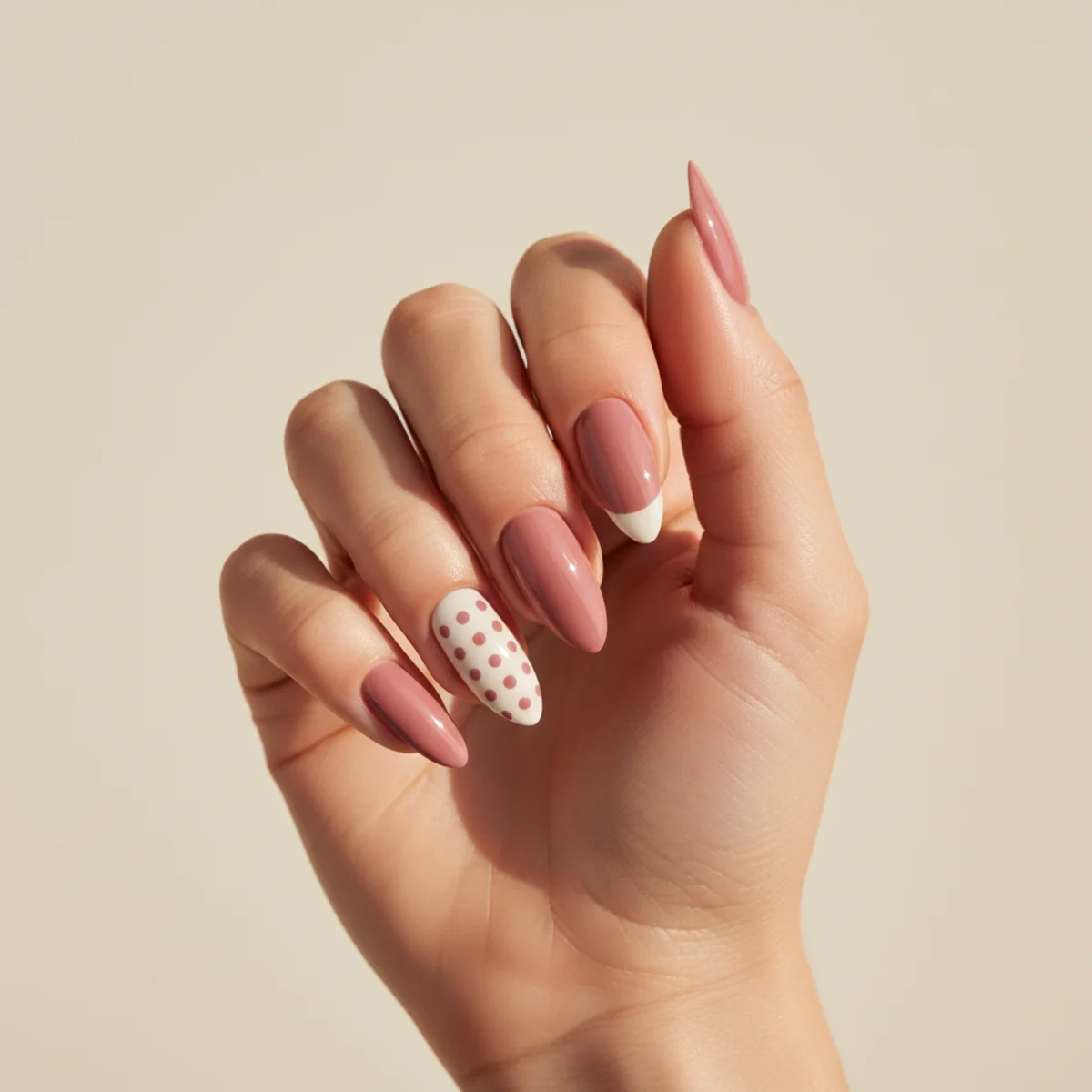 Negative Space Half French — long nail design ideas
