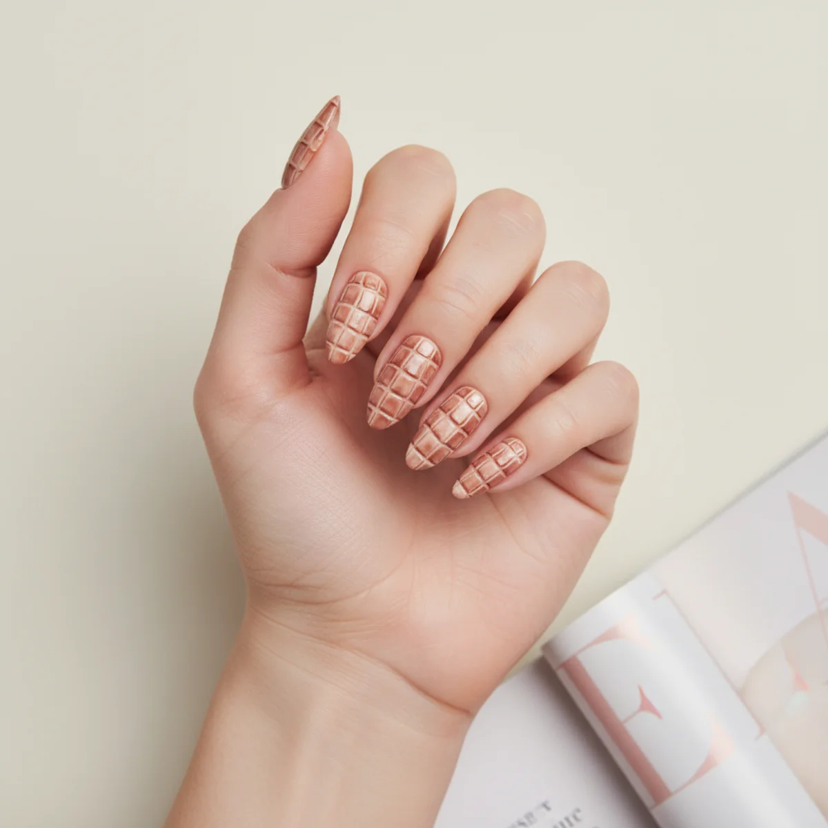 Velvet Effect Magnetic Black — long nail design ideas