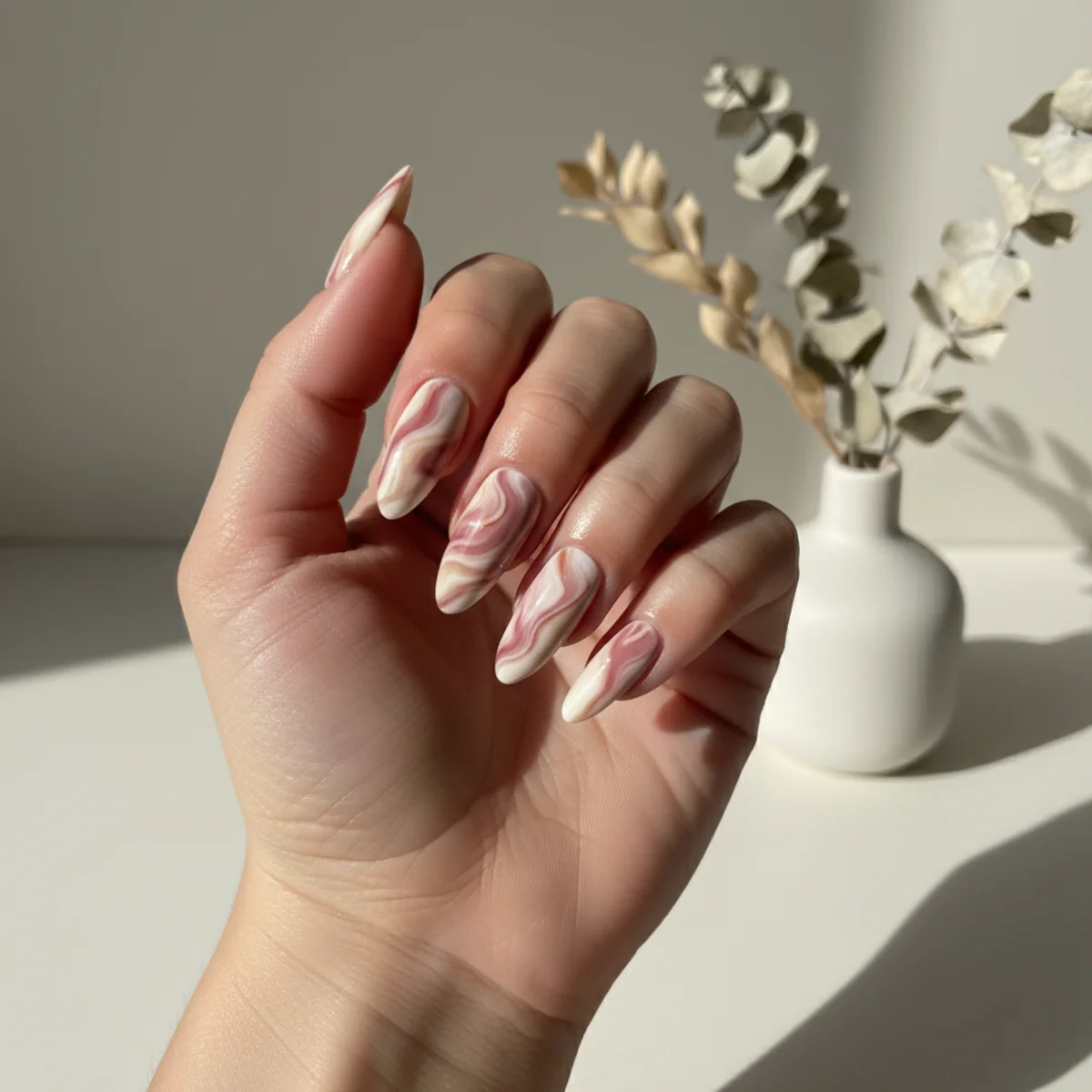Glass Effect — long nail design ideas