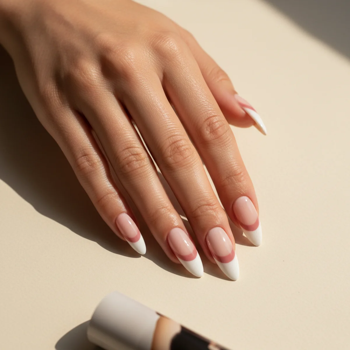 Brushed Bronze Vertical — long nail design ideas