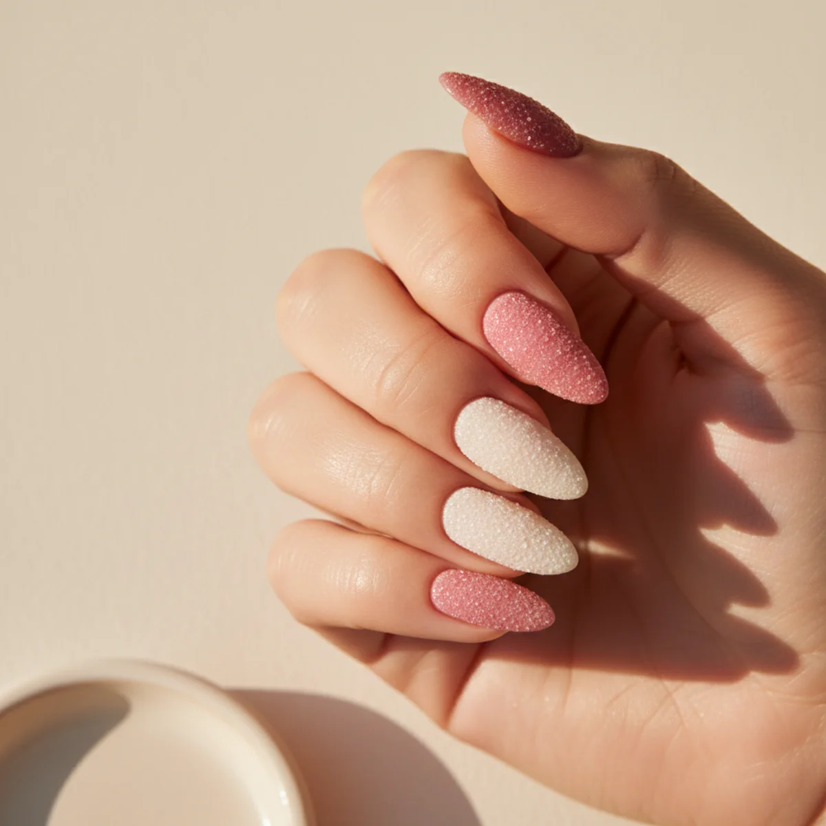Pearl Outline Frame — long nail design ideas