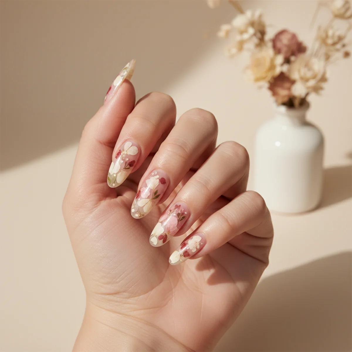 Smoke Ribbon Across Two Fingers — long nail design ideas