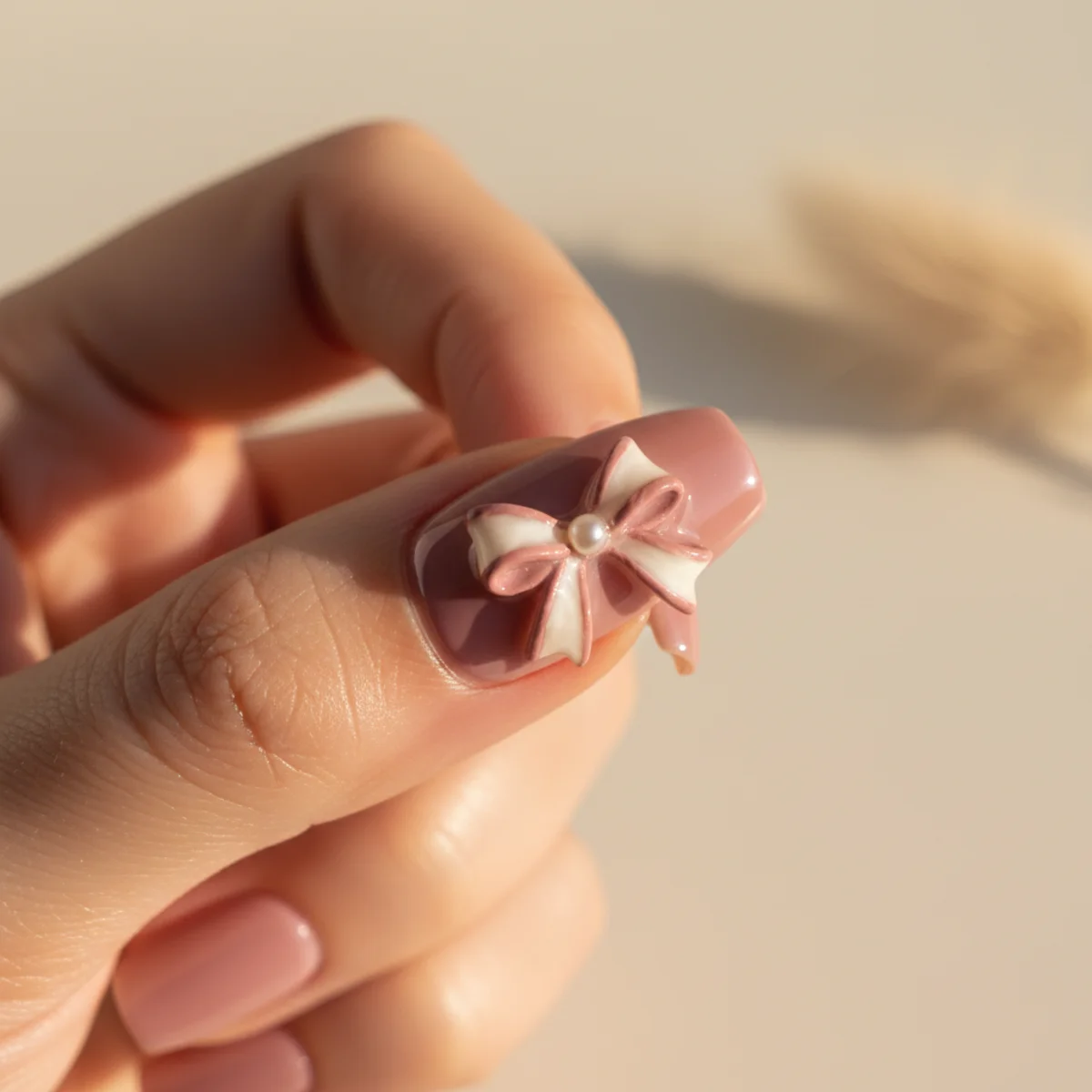 Lace Overlay Print — long nail design ideas