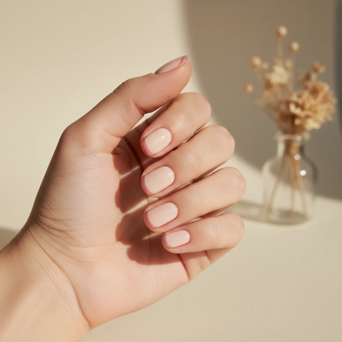 Single Line At Cuticle — minimalist nail design ideas
