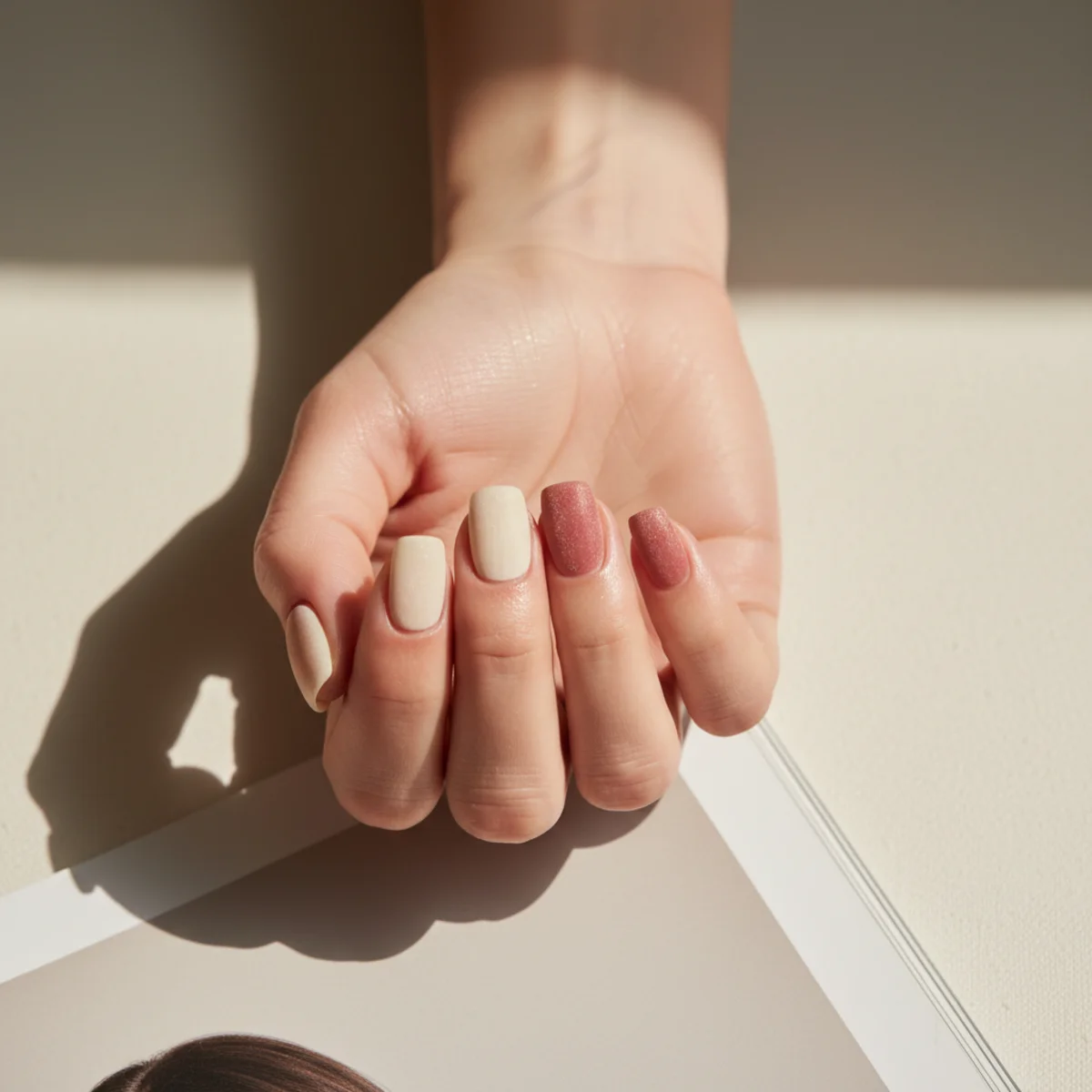 Tonal Mauve Ombre Minimalist — minimalist nail design ideas